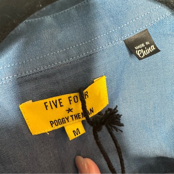 NWT Five Four Blue Button Down Shirt - Picture 3 of 7